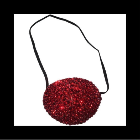 Siam Red Fancy Crystal Eye Patch