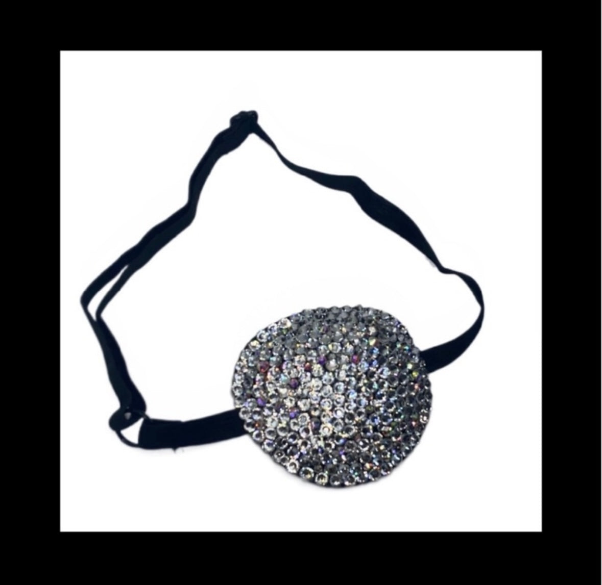 Crystal AB & Diamond Padded Adjustable Crystal Eye Patch