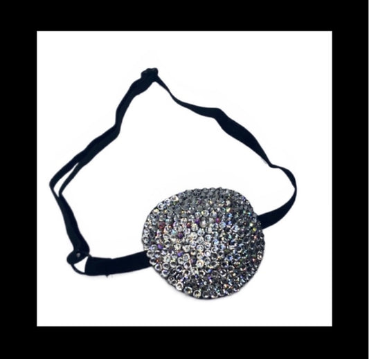 Crystal AB & Diamond Padded Adjustable Crystal Eye Patch