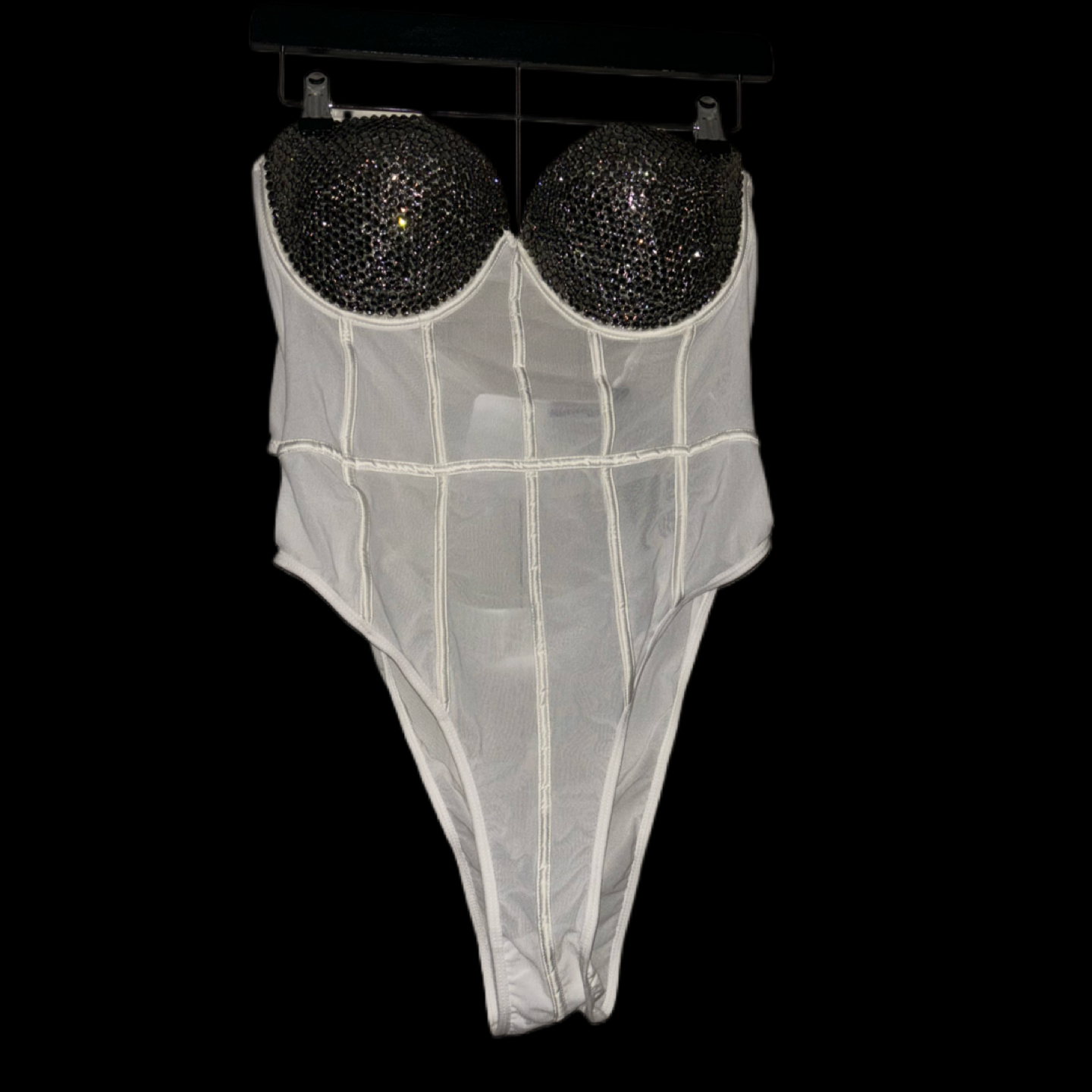 Black Diamond Crystal Rhinestone Corset