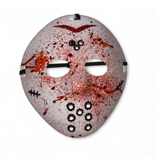 Horror Splash Jason Hockey Mask In Luxe Crystal Red Diamonds