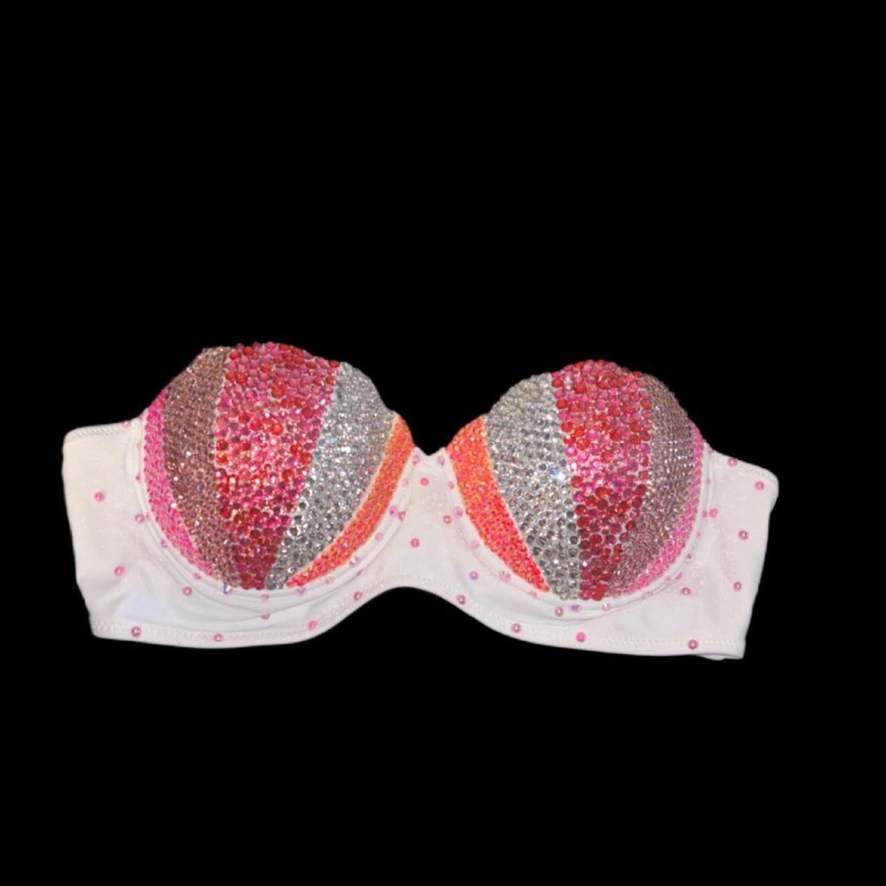 Mermaid Shell Bra In Pink Size Large