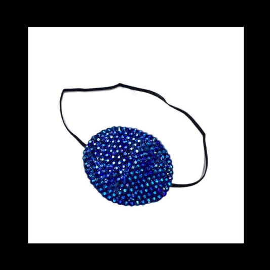 Sapphire Blue AB Fancy Crystal Eye Patch
