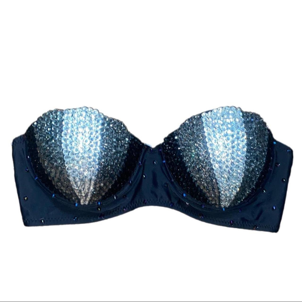 Mermaid Shell Bra In Black Size XL