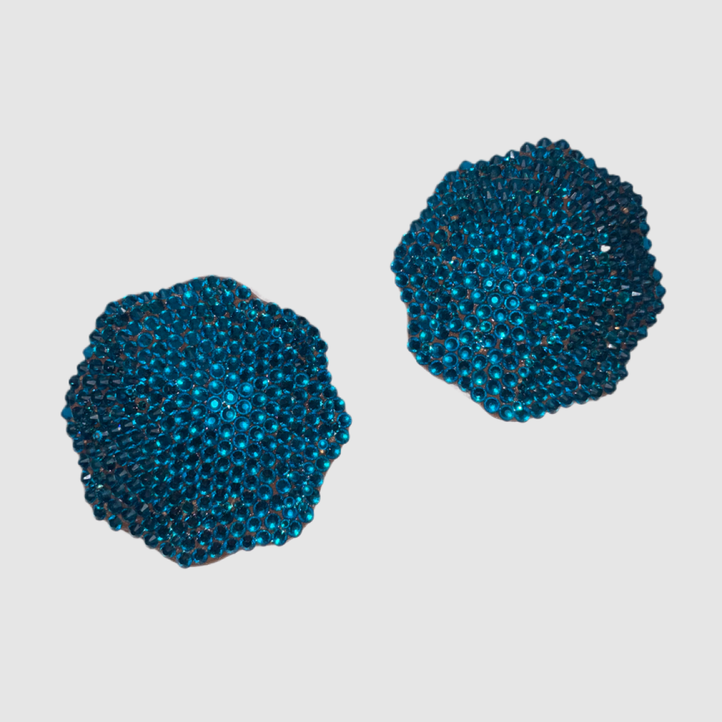 Teal Blue Zircon  Luxe Crystal Pasties