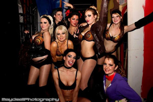 Gold & Black Swirl Crystal Rhinestone T-Shirt Bra In Black