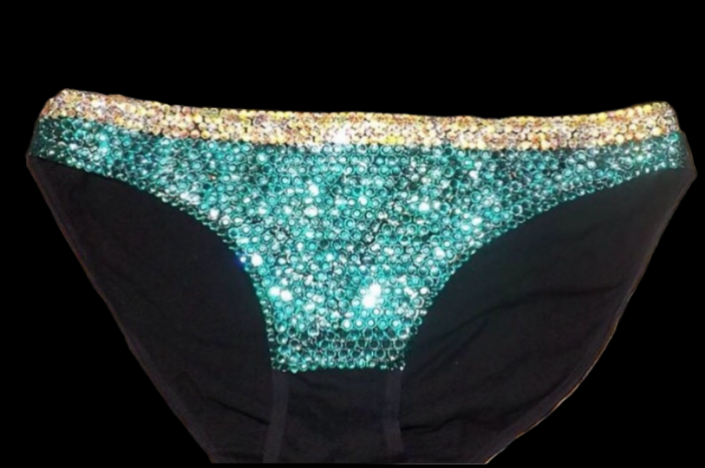 Teal & Crystal AB  Rhinestone Pantie
