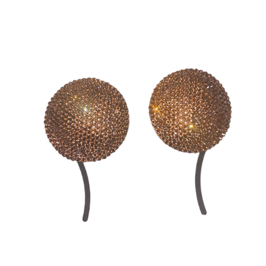 Champagne Gold Circles Luxe Crystal Pasties