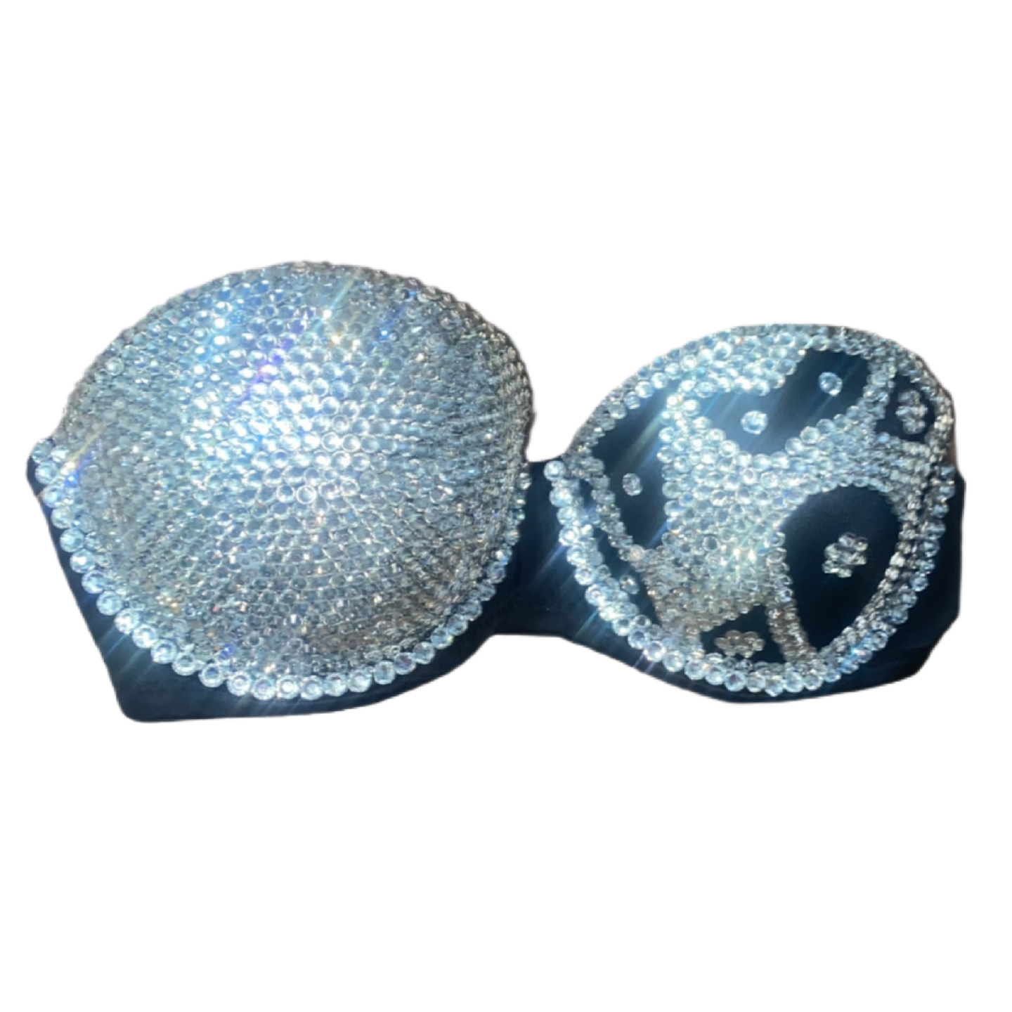 Selena Crystal Strapless Bra In Black