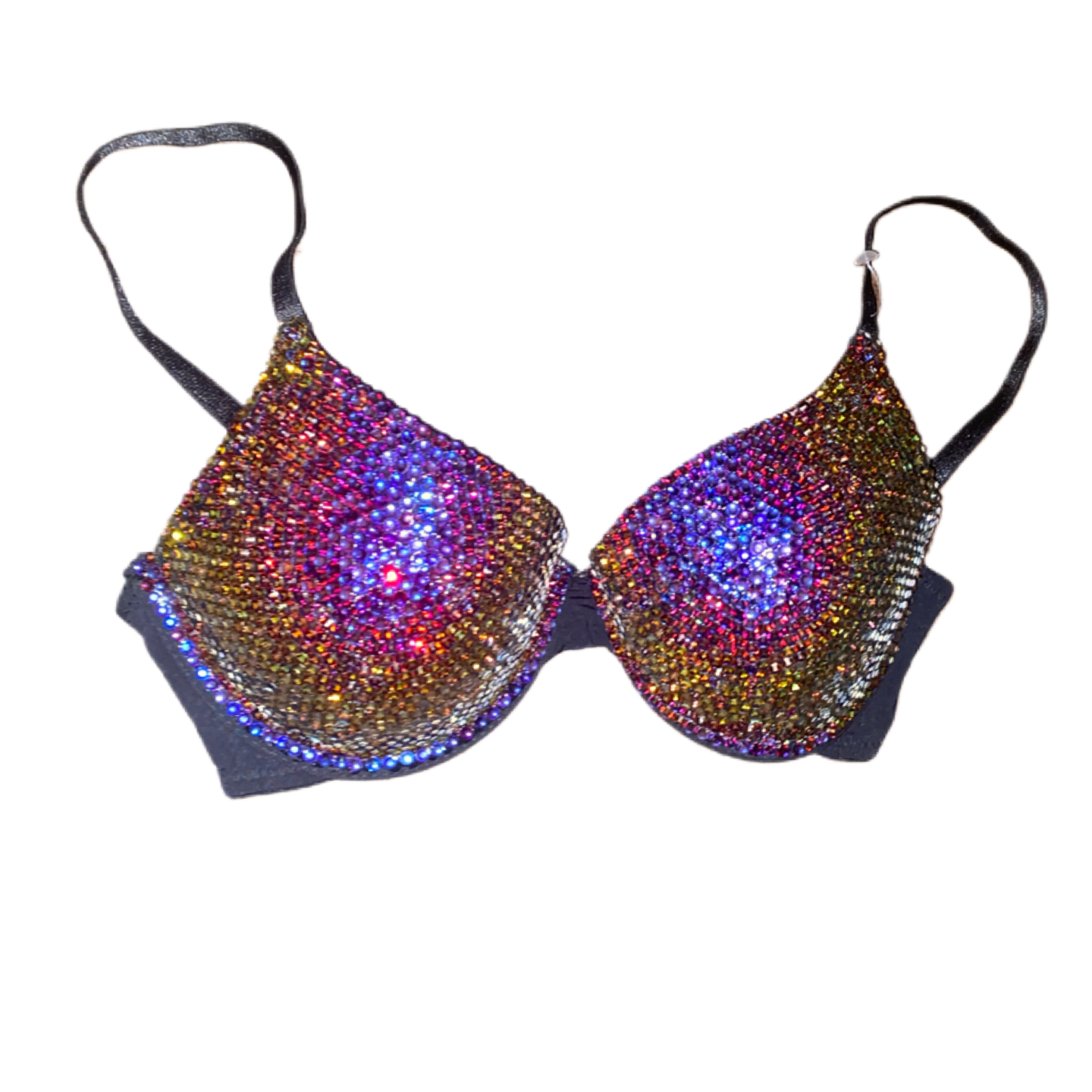 Blue Flame Luxe Crystal  T-Shirt Bra In Black