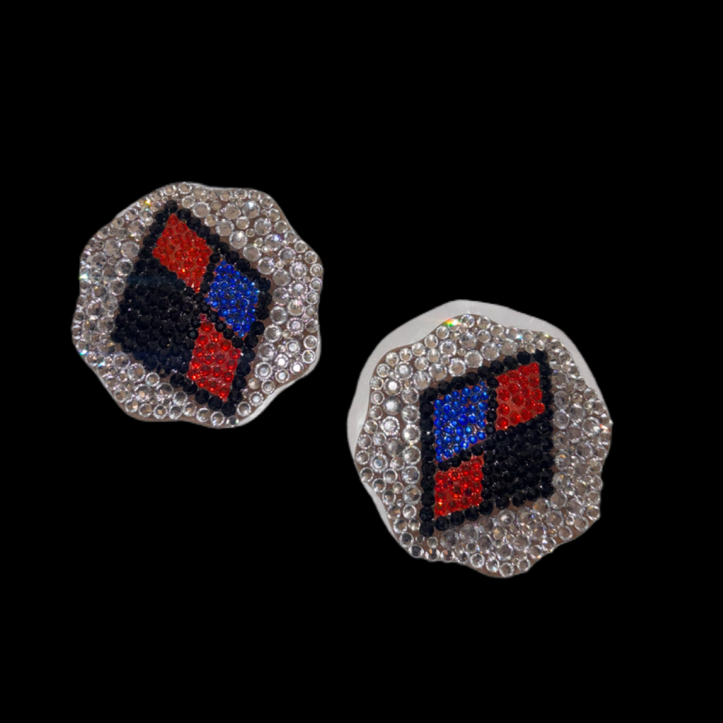 Harley Red Jet Black & Sapphire Blue Luxe Crystal Pasties