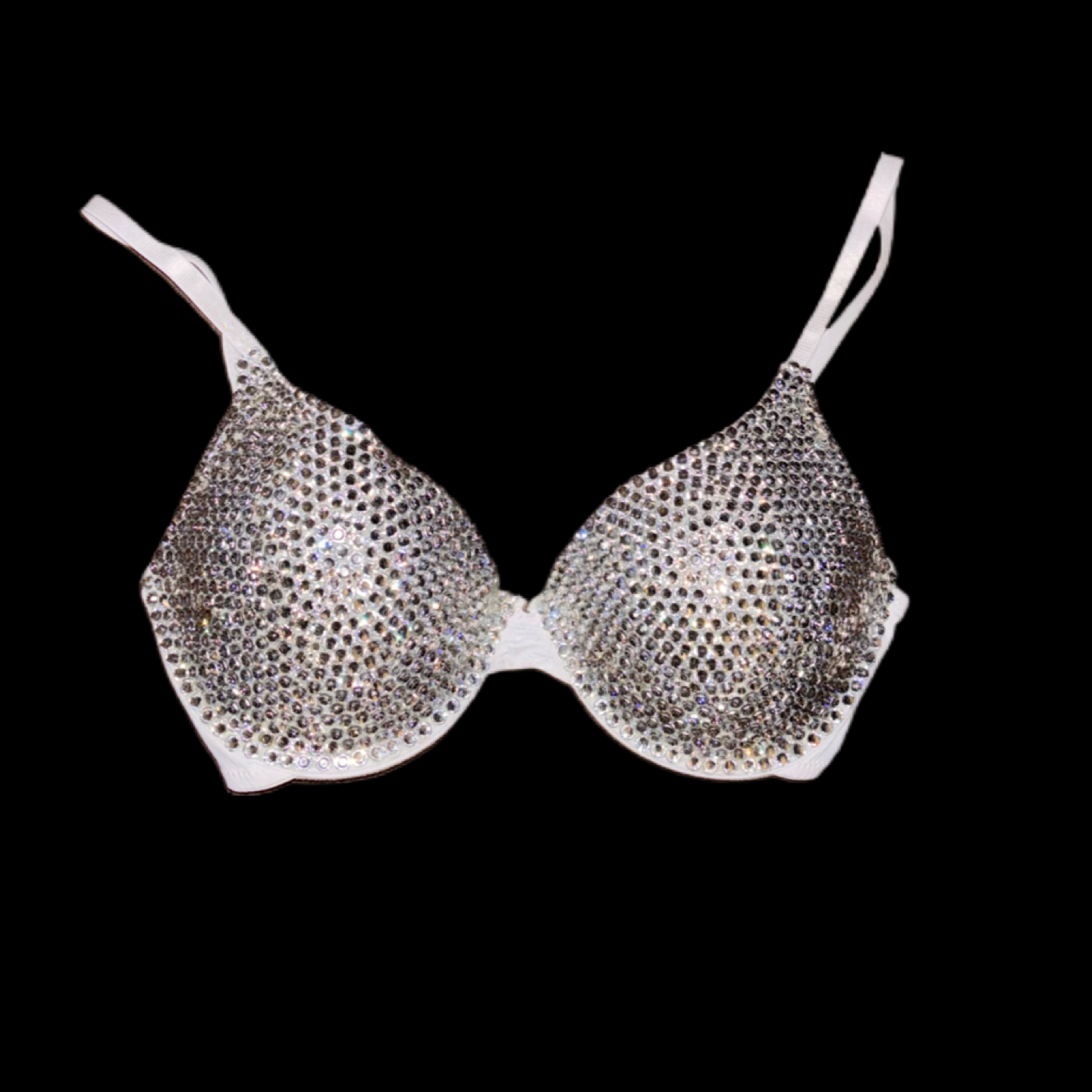 Diamond Crystal T-Shirt Bra In White
