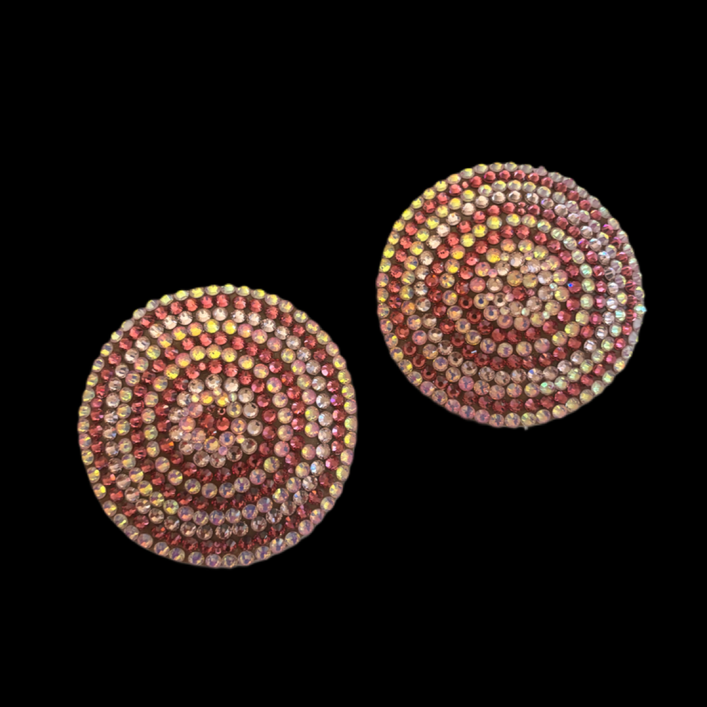 Pink Mix Circles Luxe Crystal Pasties