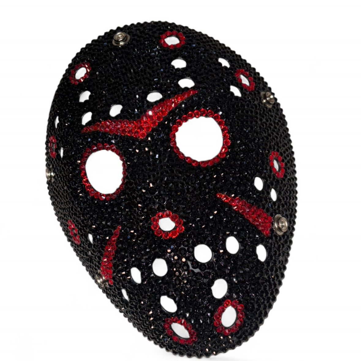 Jason Hockey Mask In Jet Black Crystal