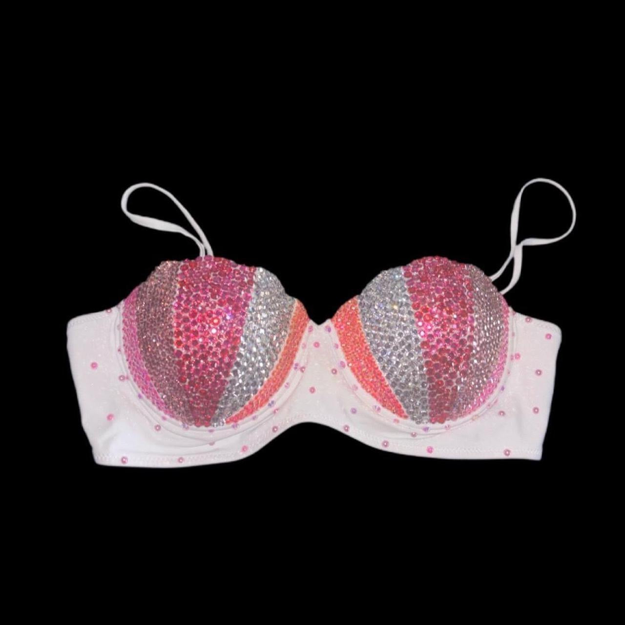 Mermaid Shell Bra In Pink Size Large