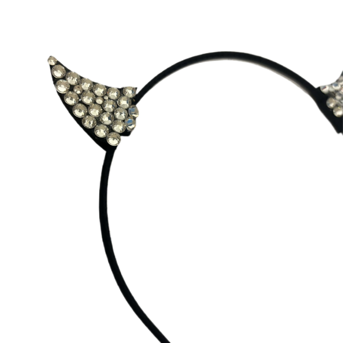 Mini Bling Devil Horn Ears In Crystal Diamond