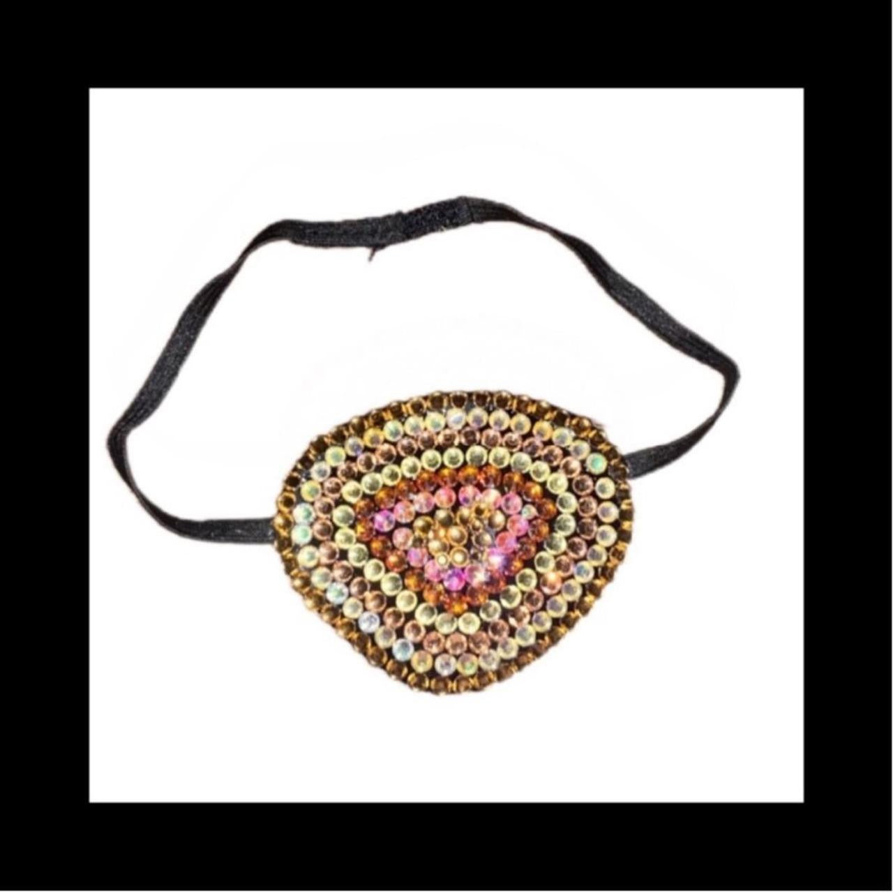 Gold Circles Fancy Crystal Eye Patch