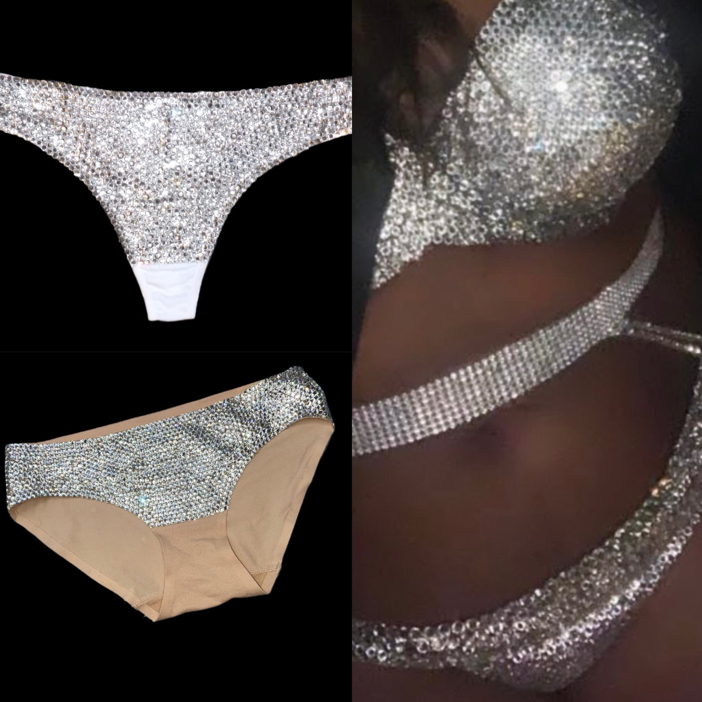 Luxe Crystal Diamond Rhinestone Pantie