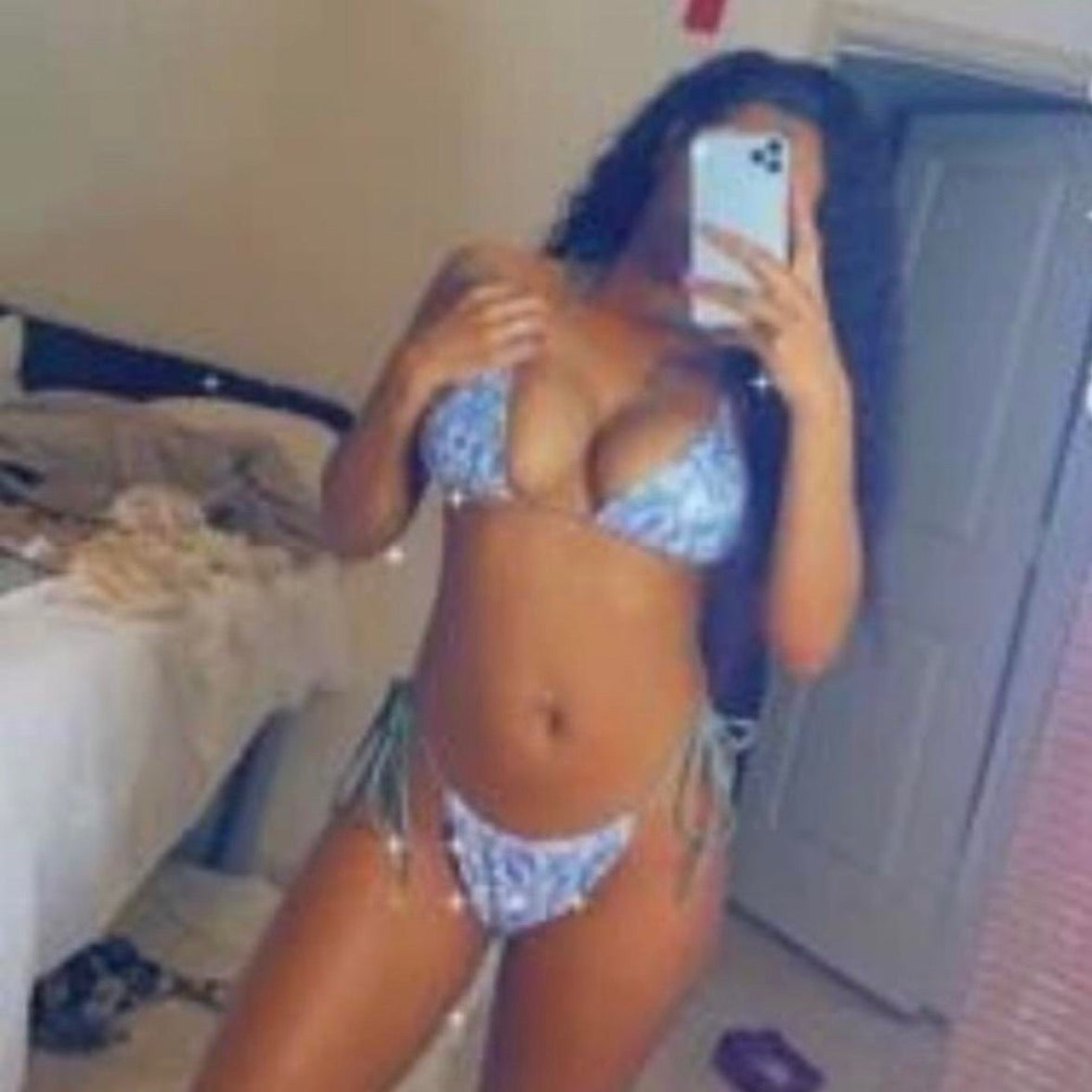 Sparkly Money Print Bikini Size Large