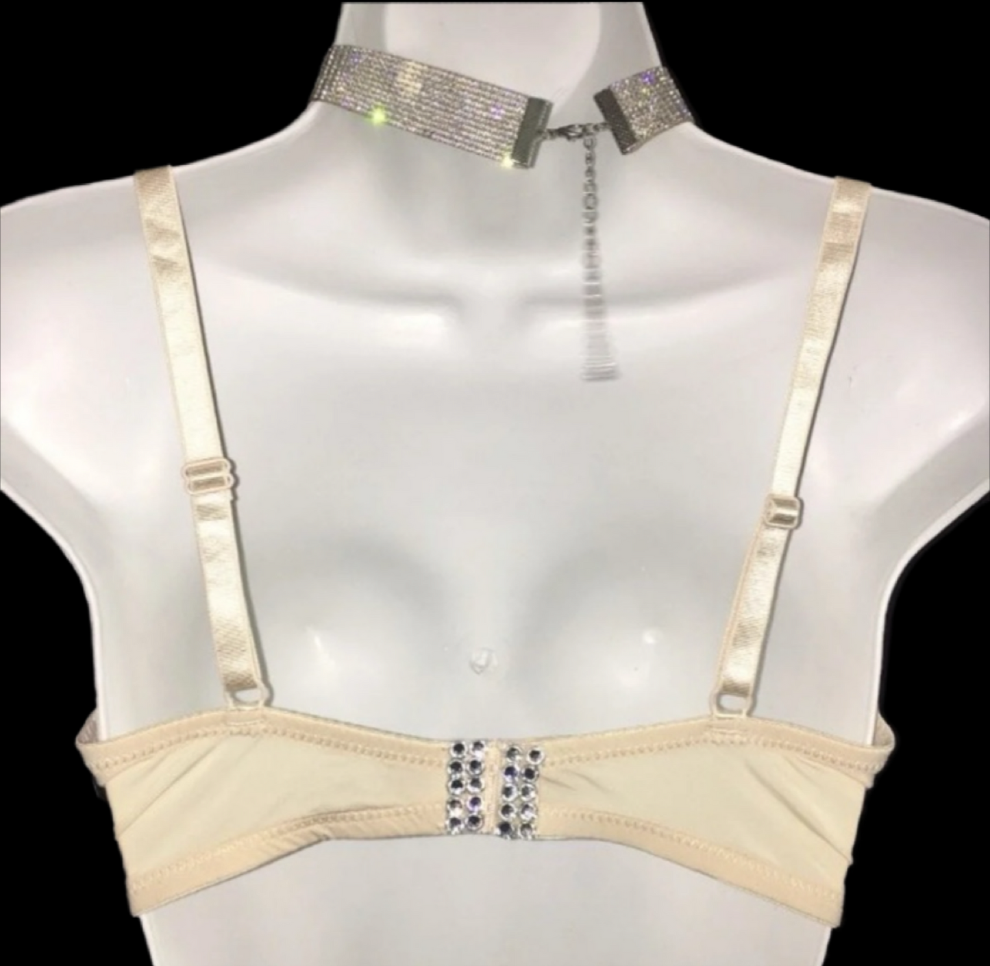 Luxe Diamond Crystal T-Shirt Bra In Nude