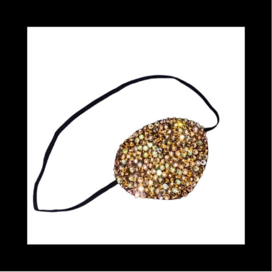 Gold Mix Fancy Crystal Eye Patch