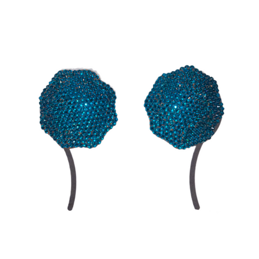 Teal Blue Zircon  Luxe Crystal Pasties