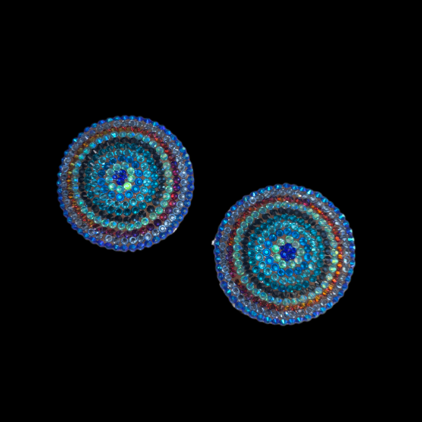 Blue Mix Luxe Crystal Pasties