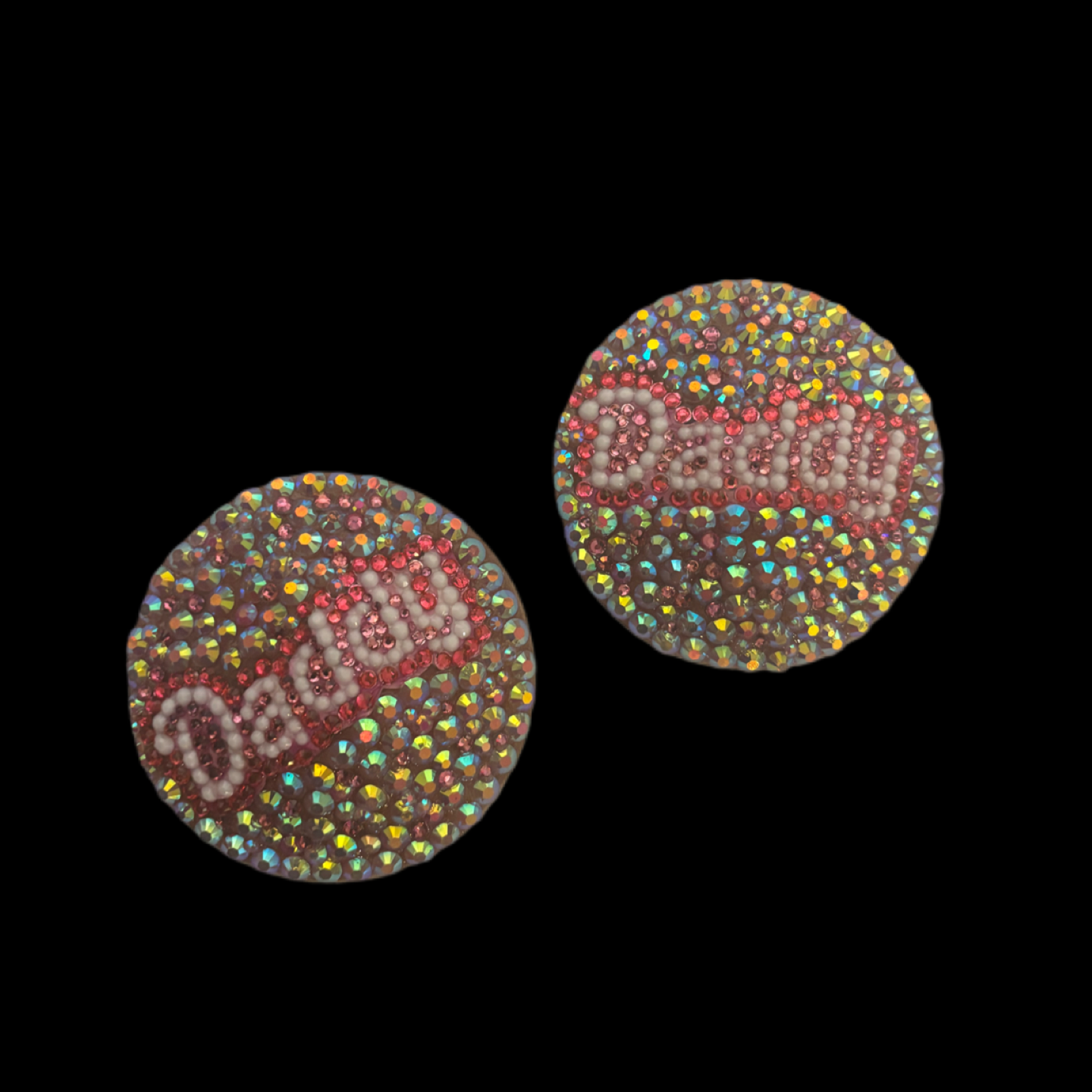 Daddy Theme Pink Crystal Pasties