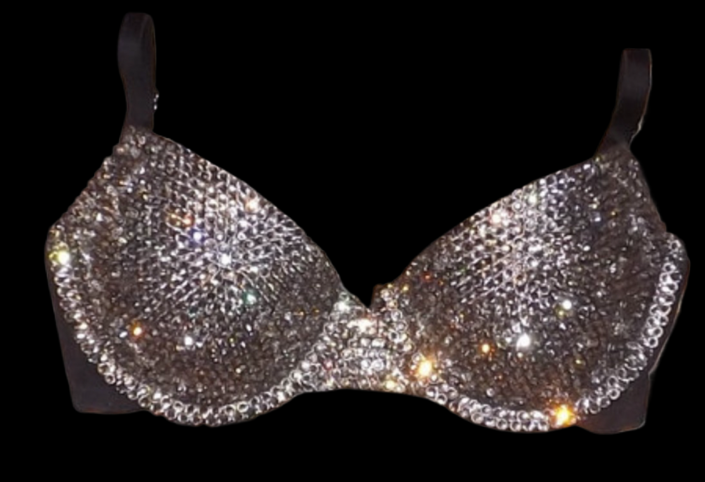 Black Diamond Luxe Crystal T-Shirt Bra In Black
