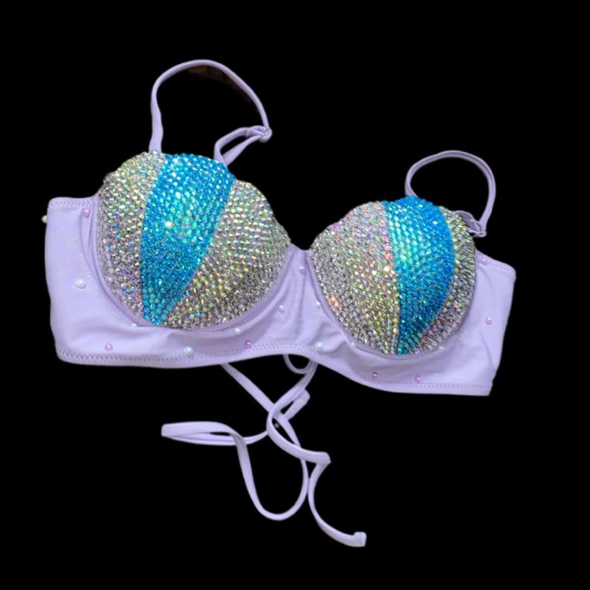 Mermaid Shell Bra In Lilac Size XL