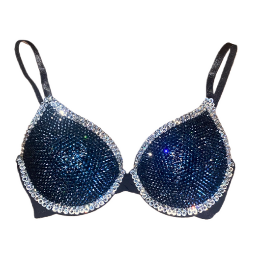 Montana Blue & Luxe Crystal Duo T-Shirt Bra In Black