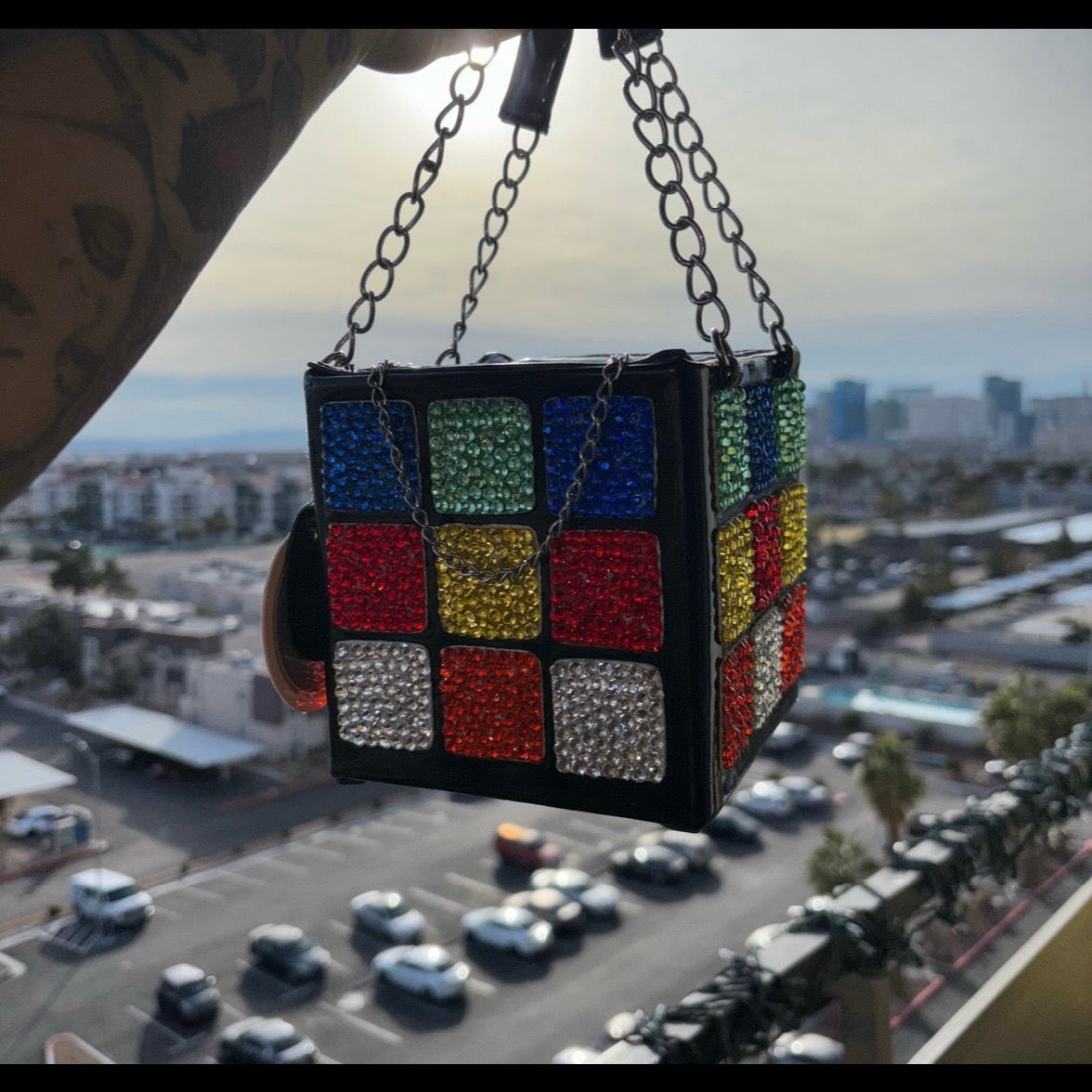 Rubik's Cube Clutch Bag