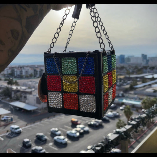 Rubik's Cube Clutch Bag