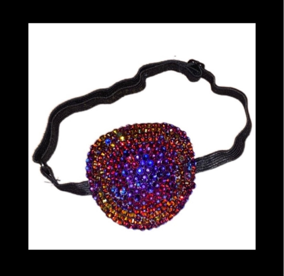Meridian Blue Padded Adjustable Crystal Eye Patch