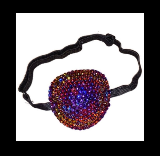 Meridian Blue Padded Adjustable Crystal Eye Patch