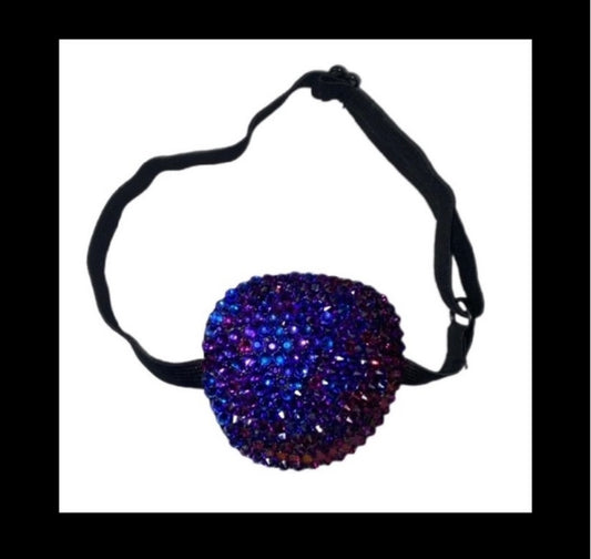 Cadbury Purple Padded Adjustable Crystal Eye Patch