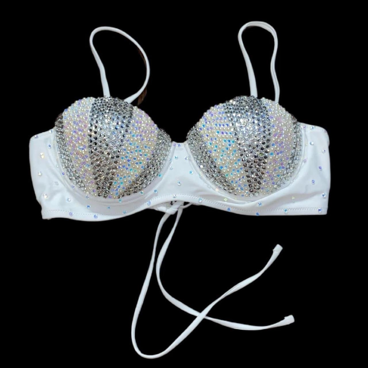 Mermaid Shell Bra In White Size Large