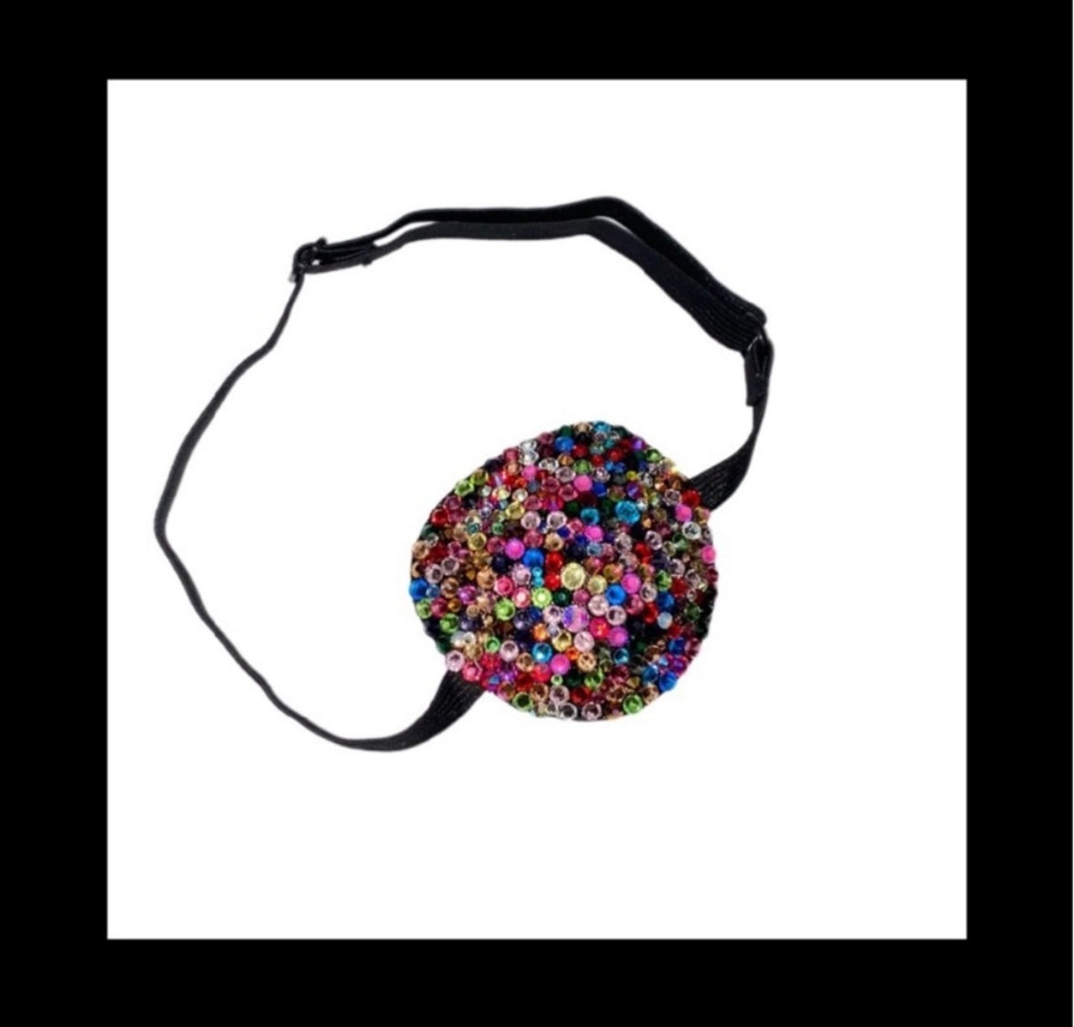 Multi Colour Padded Adjustable Crystal Eye Patch