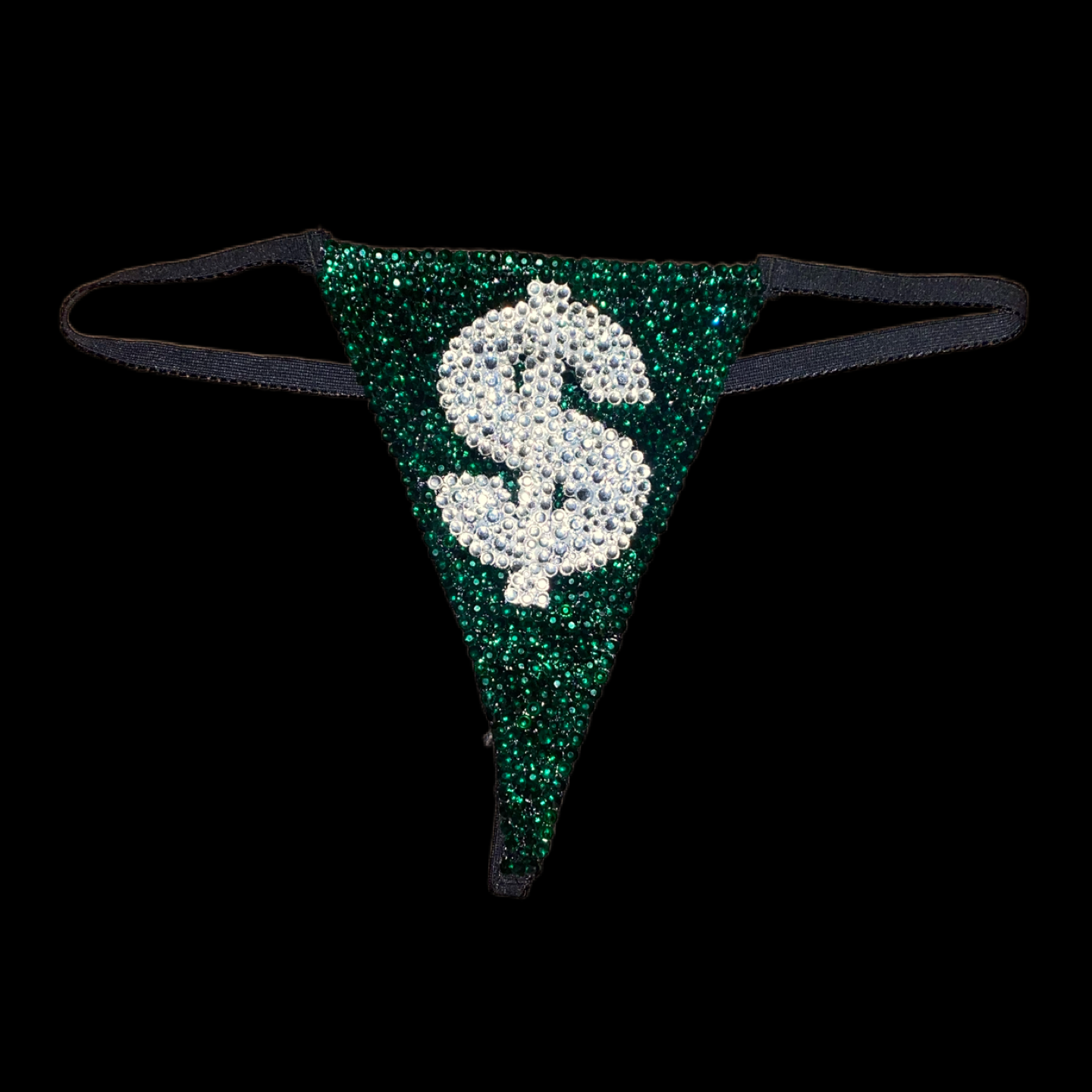 Emerald Green Luxe Crystal Money Pantie