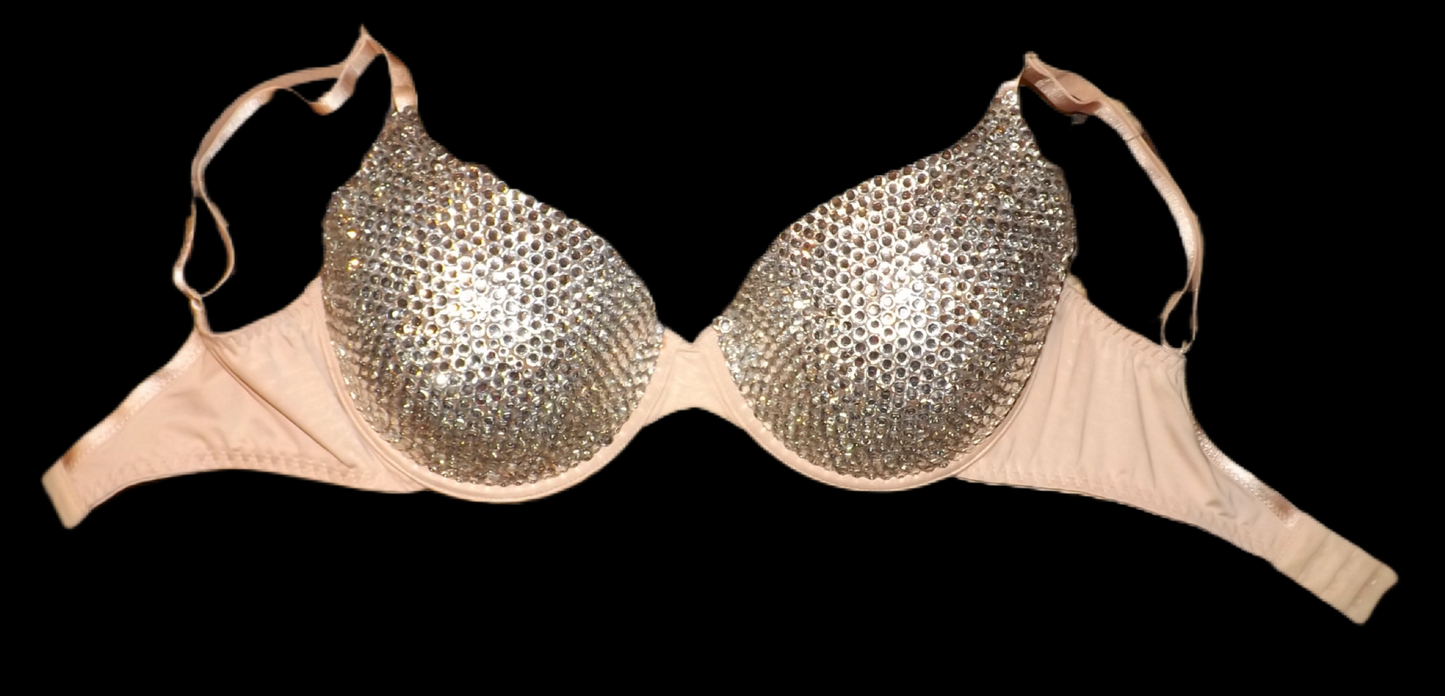 Diamond Crystal T-Shirt Bra In Nude