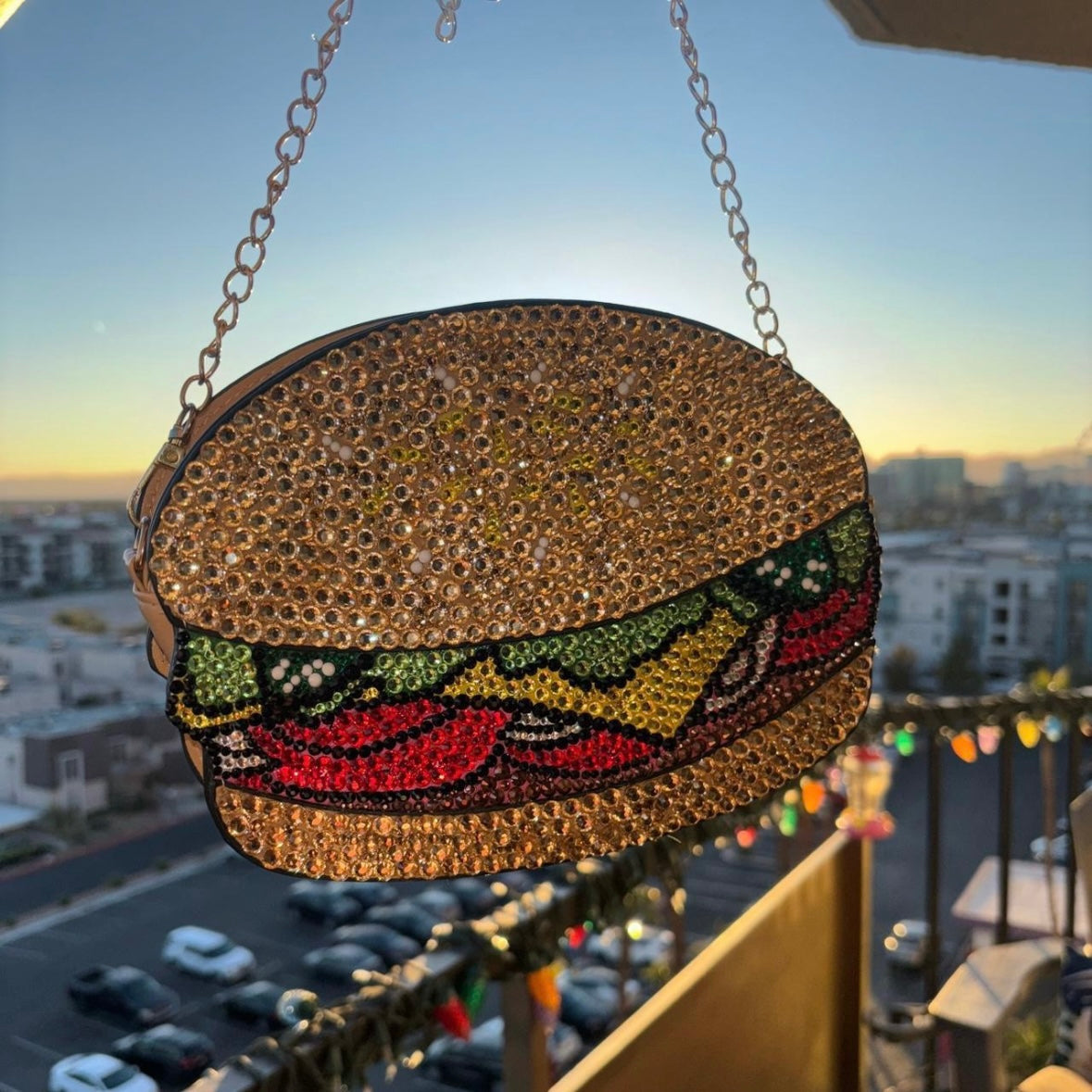 Cheeseburger Crossbody Clutch Bag