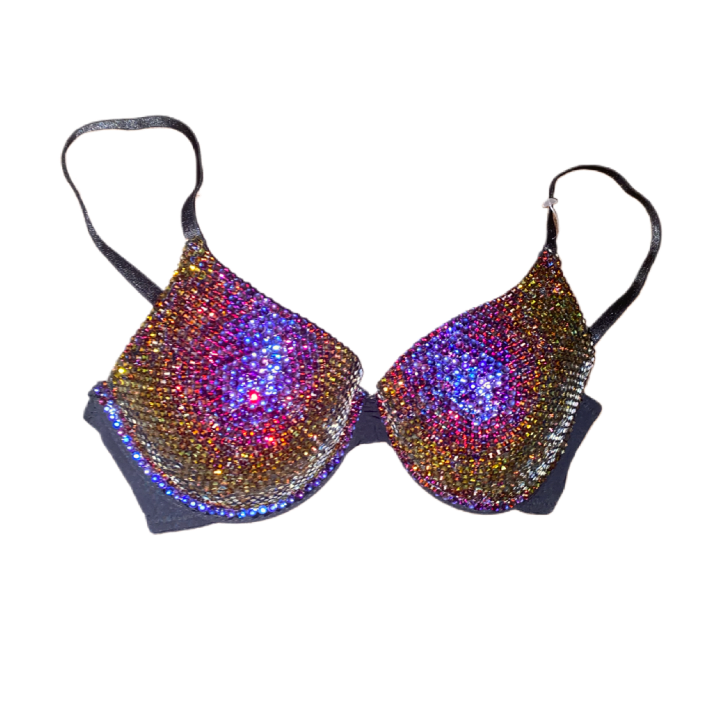 Blue Flame Luxe Crystal  T-Shirt Bra In Black