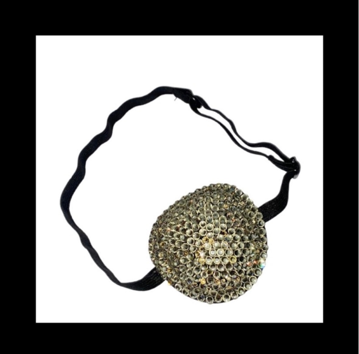 Jonquil Gold Padded Adjustable Crystal Eye Patch