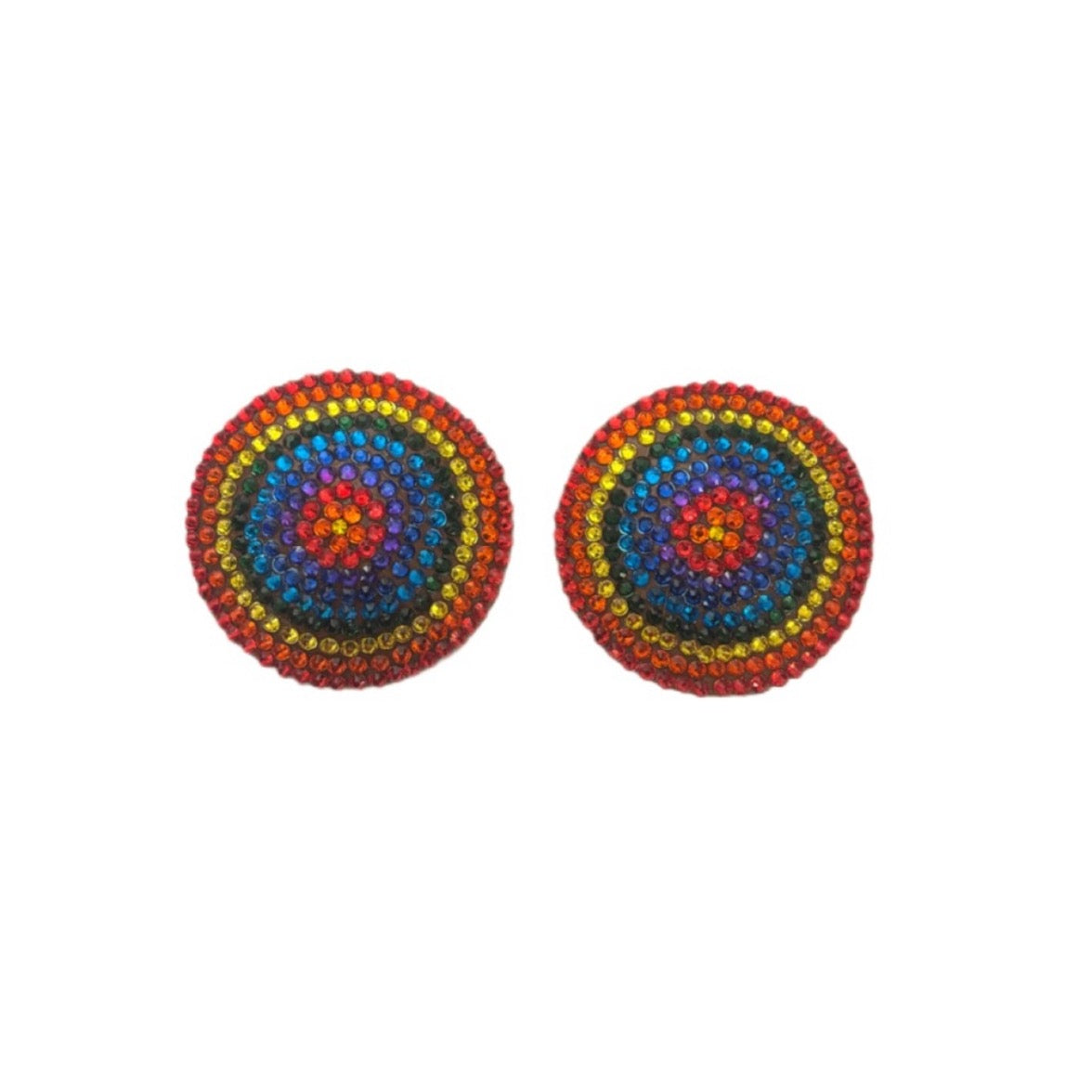 Rainbow Mix Circles Luxe Crystal Pasties