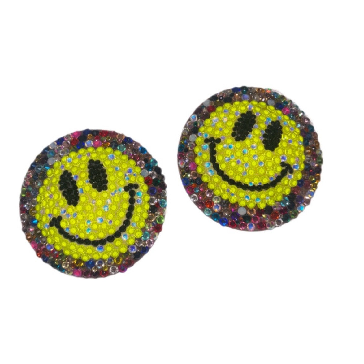 EDC Smiley Face Circles Luxe Crystal Pasties