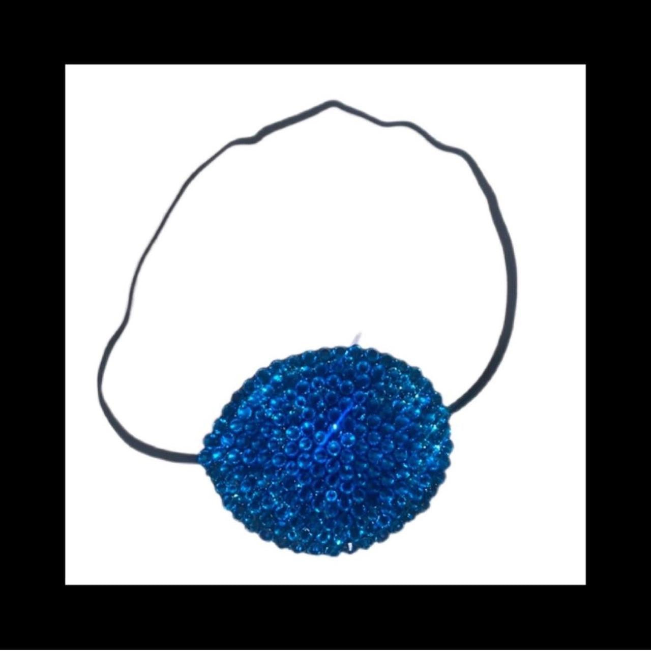 Capri Blue Fancy Crystal Eye Patch