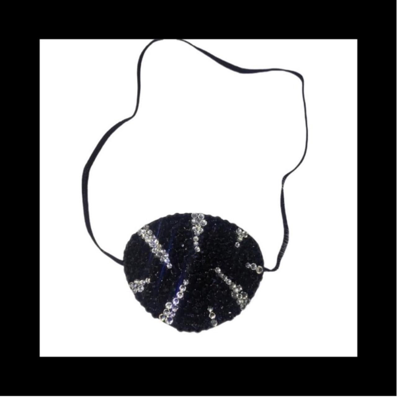 Zebra Jet Black & Crystal Fancy Eye Patch
