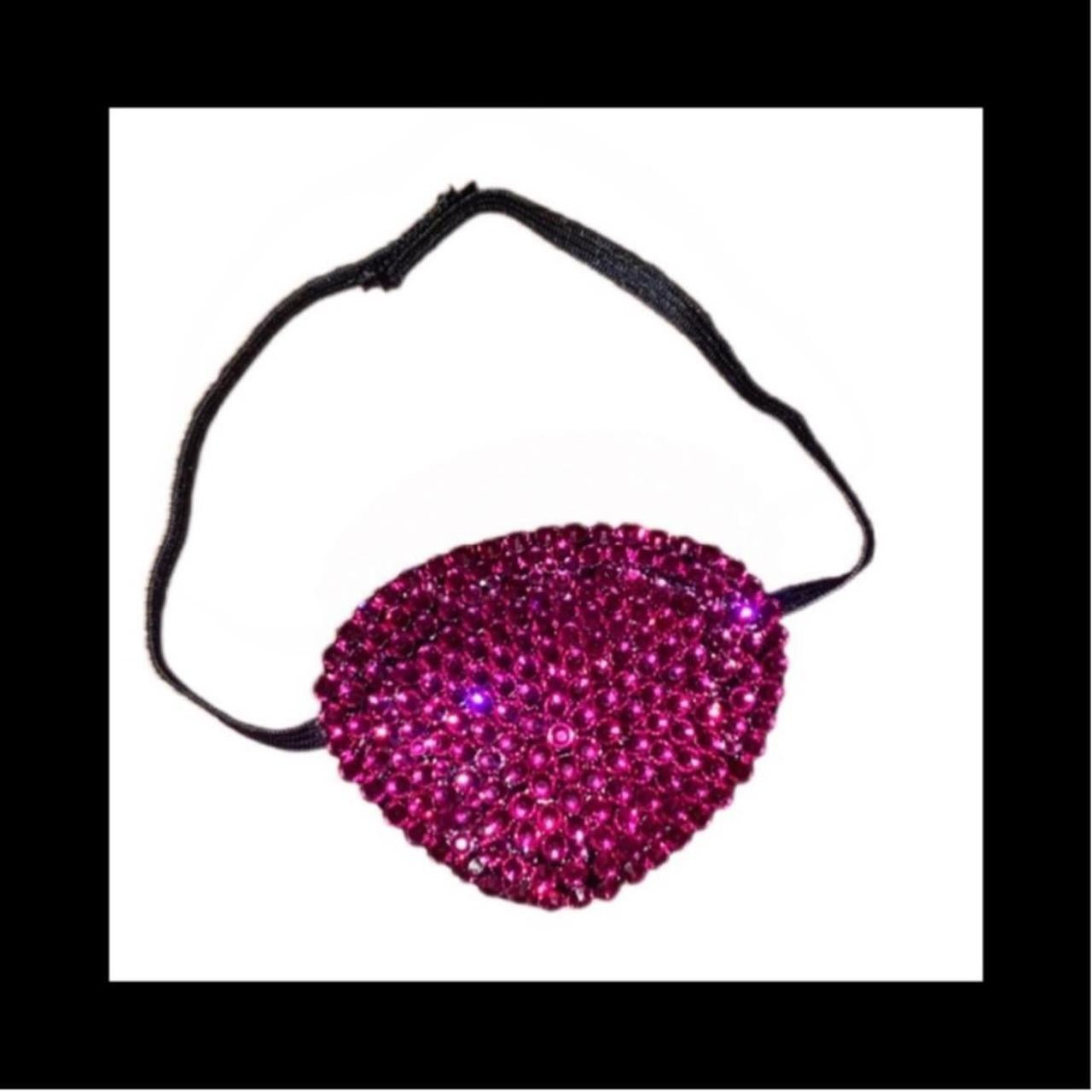 Hot Pink Crystal Diamond Fancy Crystal Eye Patch