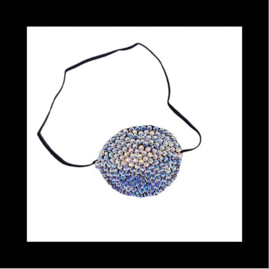 Luminous Blue Fancy Crystal Eye Patch