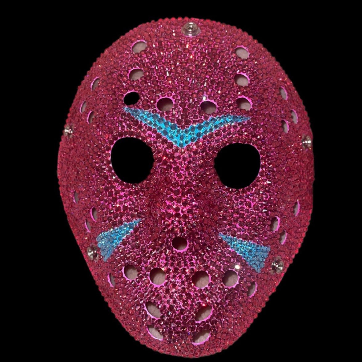Jason Hockey Mask In Crystal Fuchsia Pink